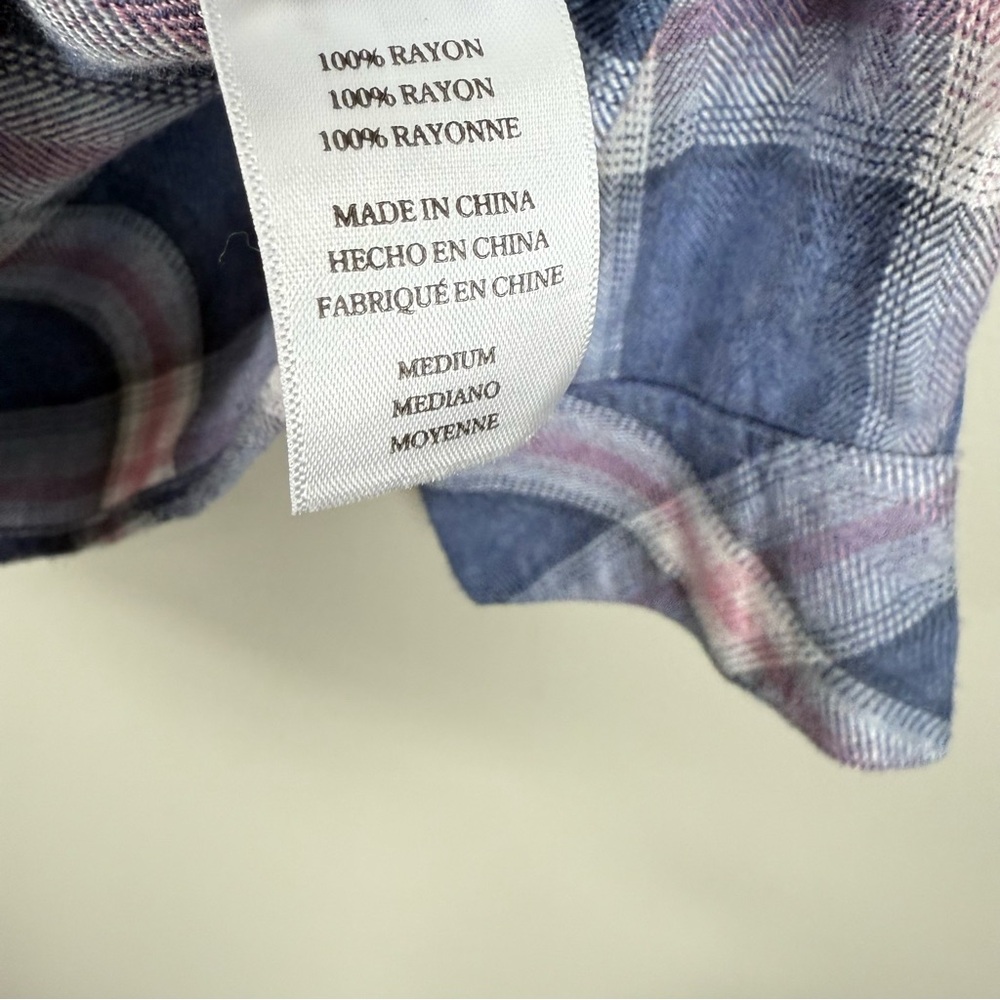 Rails Navy and Pink Plaid Button Down Shirt - Picture 5 of 7